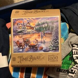 TimeAway 1000-Piece Winter Lakeside Puzzle